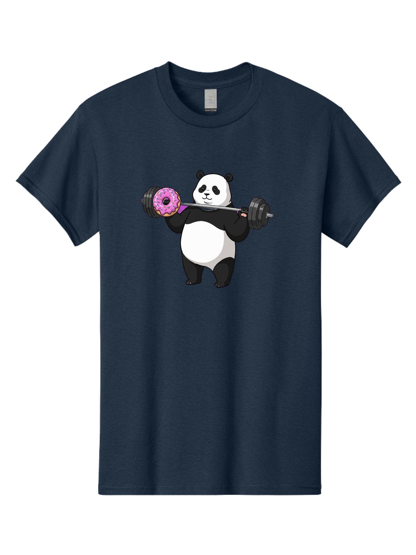 Panda-Lifting-Donut Men'S Graphic Tee, 100% Cotton, Comfortable Casual Summer Wear, Machine Washable, Vintage Camera, Old Camera, Antique Camera, Black Camera, Classic Photography, Photography Equipment, Nostalgic Device, Film Camera, Baf947 6