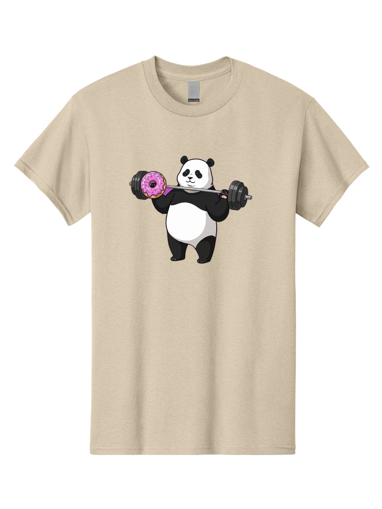 Panda-Lifting-Donut Men'S Graphic Tee, 100% Cotton, Comfortable Casual Summer Wear, Machine Washable, Vintage Camera, Old Camera, Antique Camera, Black Camera, Classic Photography, Photography Equipment, Nostalgic Device, Film Camera, Baf947 9