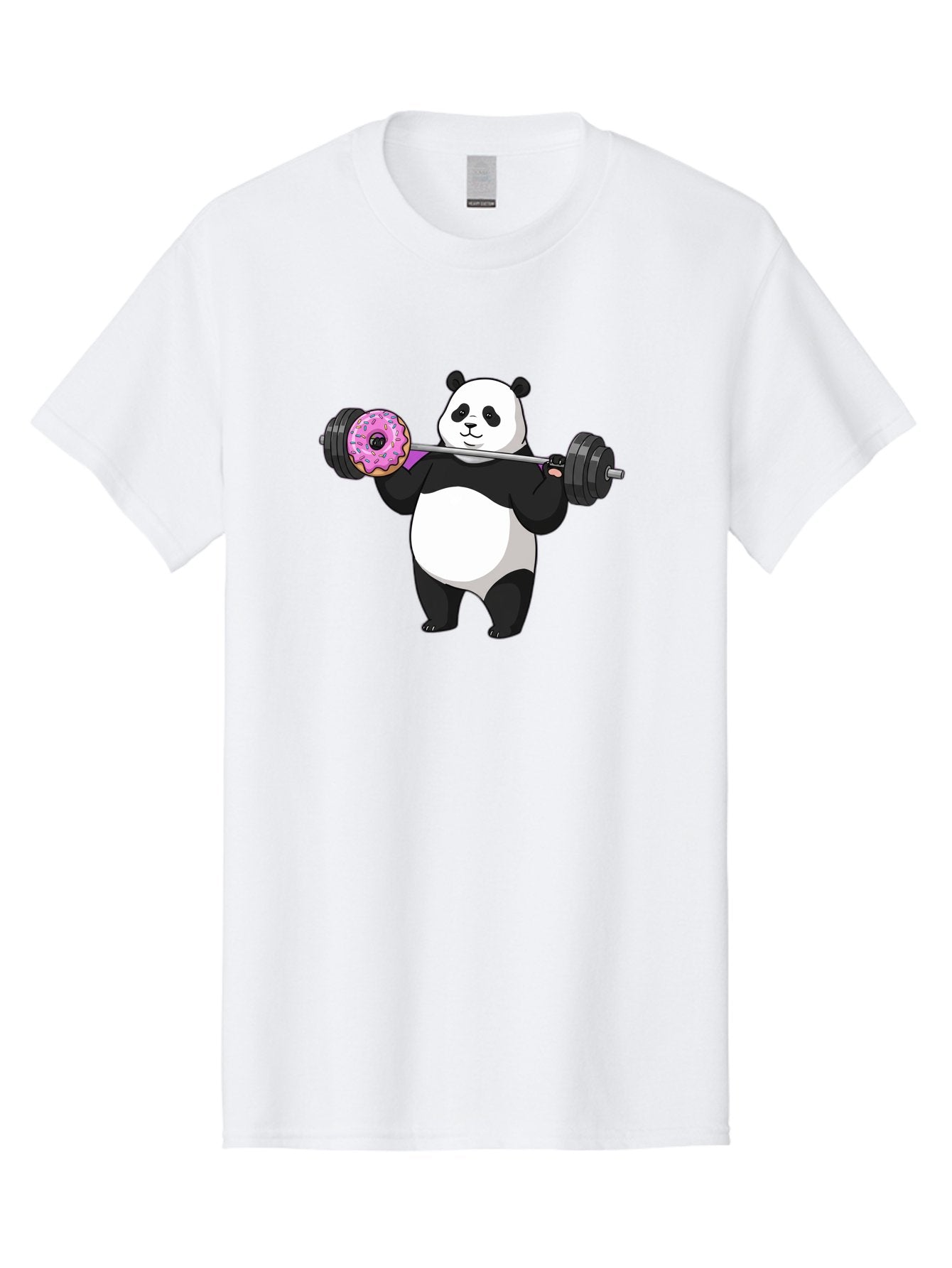 Panda-Lifting-Donut Men'S Graphic Tee, 100% Cotton, Comfortable Casual Summer Wear, Machine Washable, Vintage Camera, Old Camera, Antique Camera, Black Camera, Classic Photography, Photography Equipment, Nostalgic Device, Film Camera, Baf947 13