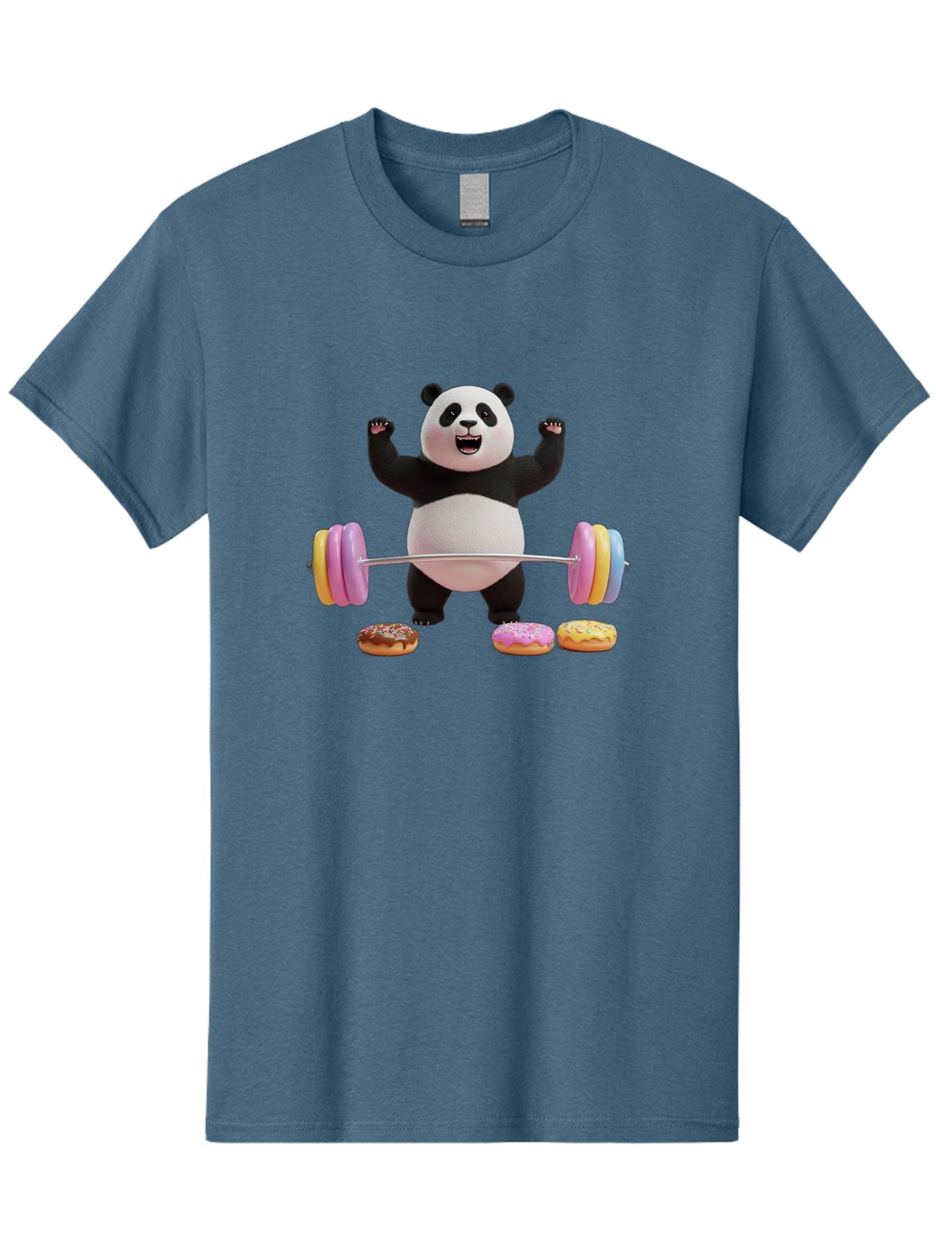 Panda-Lifting-Donuts-1 Men'S Graphic Tee, 100% Cotton, Comfortable Casual Summer Wear, Machine Washable, Vintage Camera, Old Camera, Antique Camera, Black Camera, Classic Photography, Photography Equipment, Nostalgic Device, Film Camera, Baf948 12