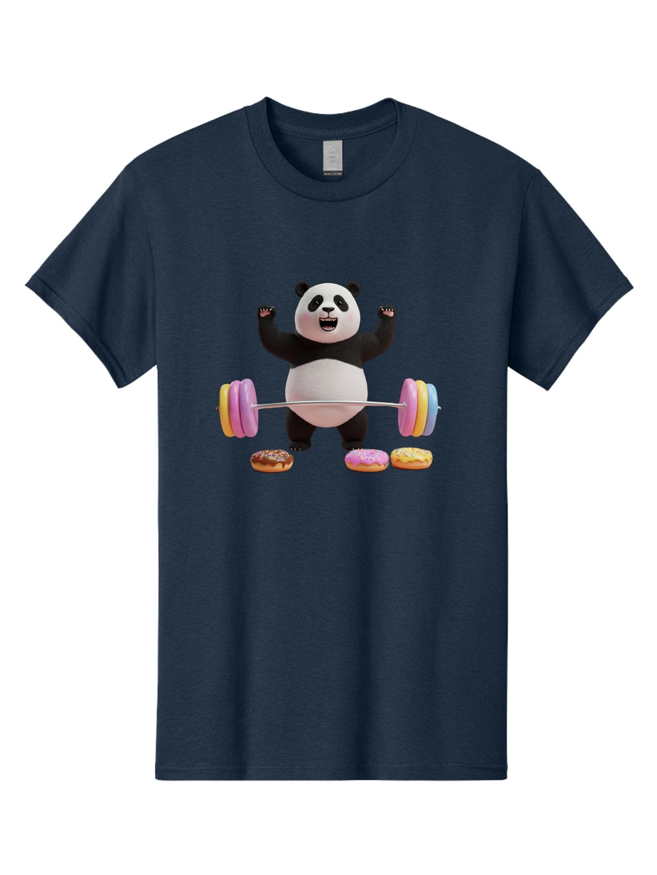 Panda-Lifting-Donuts-1 Men'S Graphic Tee, 100% Cotton, Comfortable Casual Summer Wear, Machine Washable, Vintage Camera, Old Camera, Antique Camera, Black Camera, Classic Photography, Photography Equipment, Nostalgic Device, Film Camera, Baf948 10