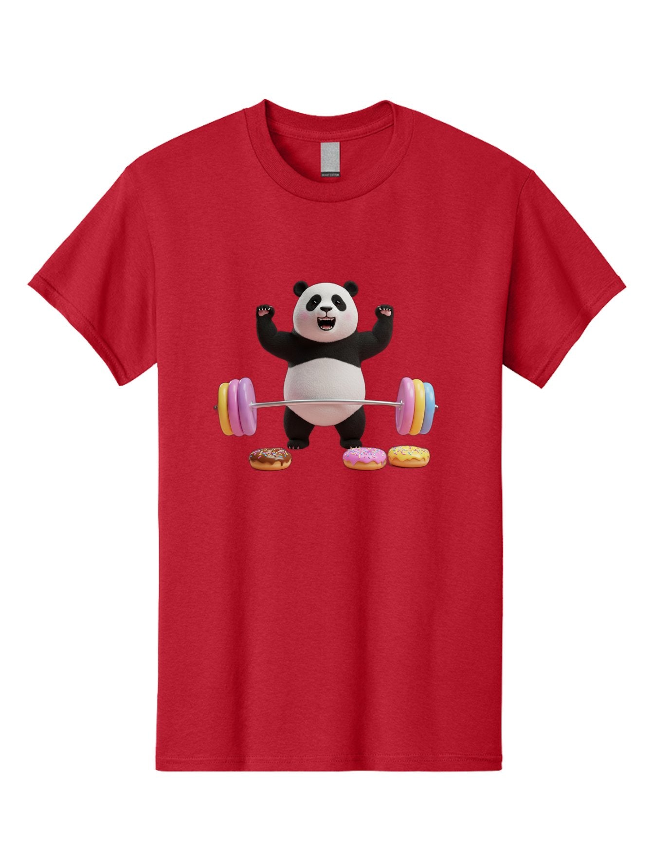 Panda-Lifting-Donuts-1 Men'S Graphic Tee, 100% Cotton, Comfortable Casual Summer Wear, Machine Washable, Vintage Camera, Old Camera, Antique Camera, Black Camera, Classic Photography, Photography Equipment, Nostalgic Device, Film Camera, Baf948 13