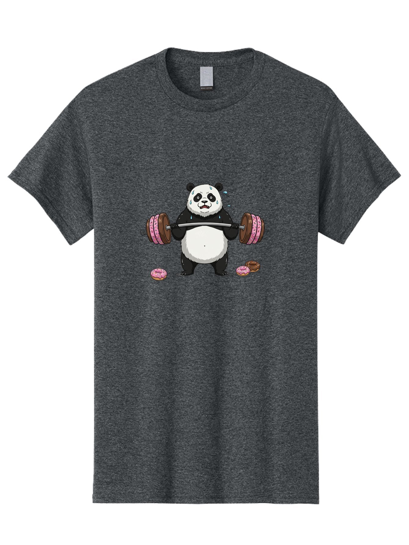 Panda-Lifting-Donuts-2 Men'S Graphic Tee, 100% Cotton, Comfortable Casual Summer Wear, Machine Washable, Vintage Camera, Old Camera, Antique Camera, Black Camera, Classic Photography, Photography Equipment, Nostalgic Device, Film Camera, Baf949 12
