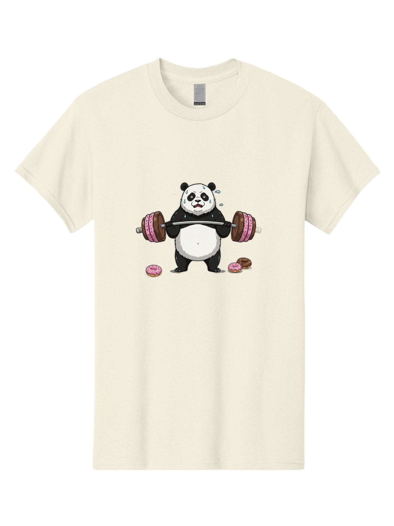 Panda-Lifting-Donuts-2 Men'S Graphic Tee, 100% Cotton, Comfortable Casual Summer Wear, Machine Washable, Vintage Camera, Old Camera, Antique Camera, Black Camera, Classic Photography, Photography Equipment, Nostalgic Device, Film Camera, Baf949 15
