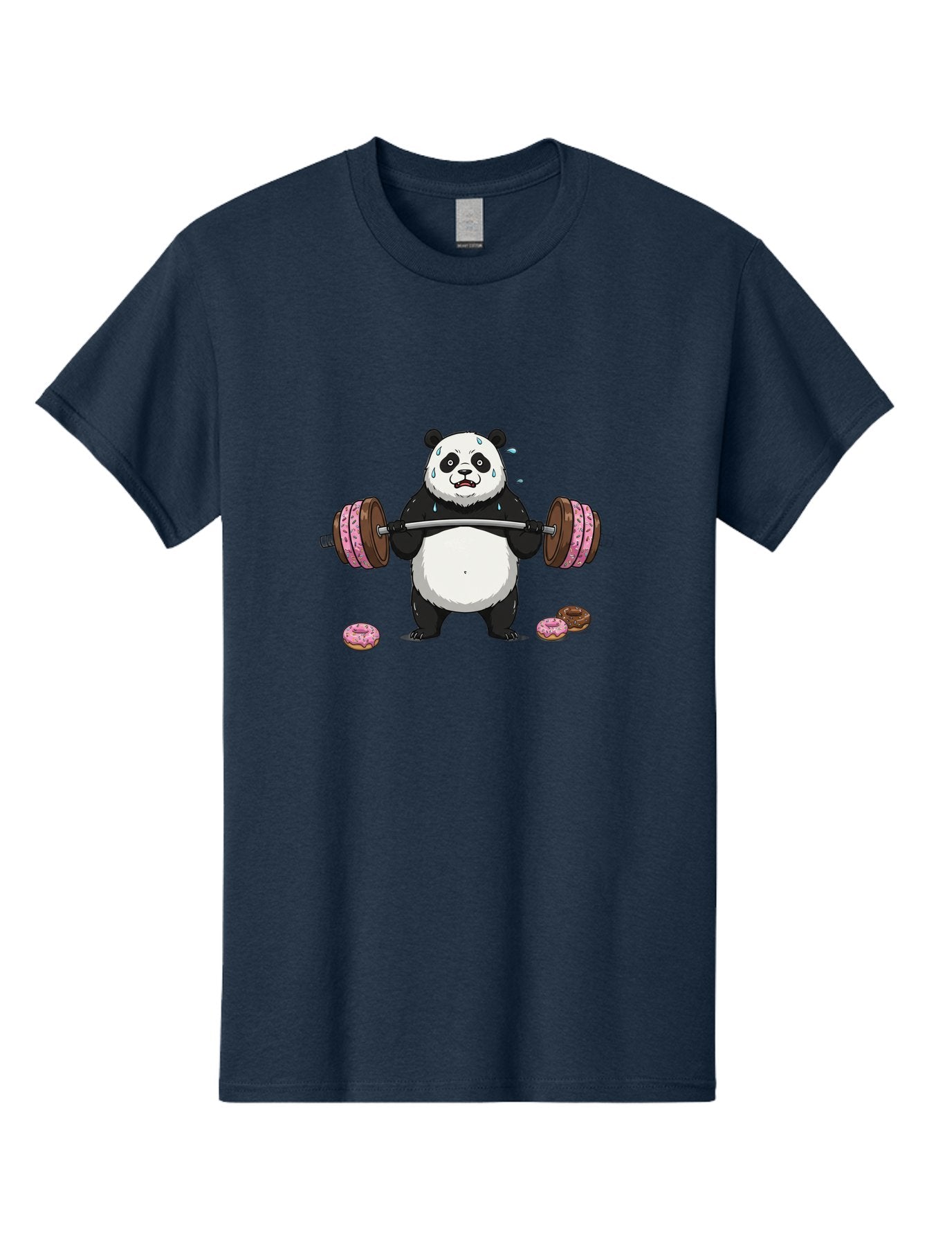 Panda-Lifting-Donuts-2 Men'S Graphic Tee, 100% Cotton, Comfortable Casual Summer Wear, Machine Washable, Vintage Camera, Old Camera, Antique Camera, Black Camera, Classic Photography, Photography Equipment, Nostalgic Device, Film Camera, Baf949 4