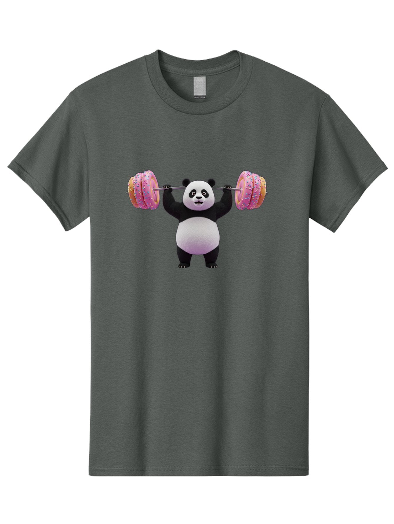 Panda-Lifting-Donuts-3 Men'S Graphic Tee, 100% Cotton, Comfortable Casual Summer Wear, Machine Washable, Vintage Camera, Old Camera, Antique Camera, Black Camera, Classic Photography, Photography Equipment, Nostalgic Device, Film Camera, Baf950
