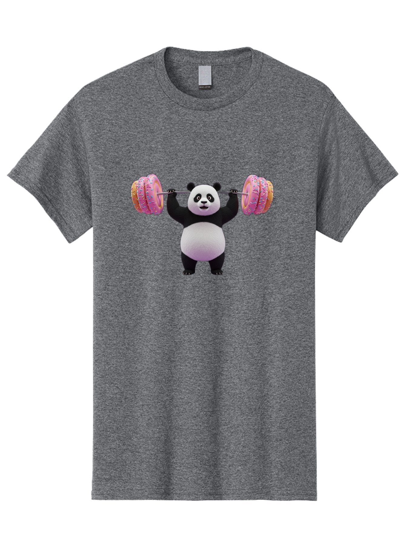 Panda-Lifting-Donuts-3 Men'S Graphic Tee, 100% Cotton, Comfortable Casual Summer Wear, Machine Washable, Vintage Camera, Old Camera, Antique Camera, Black Camera, Classic Photography, Photography Equipment, Nostalgic Device, Film Camera, Baf950 14