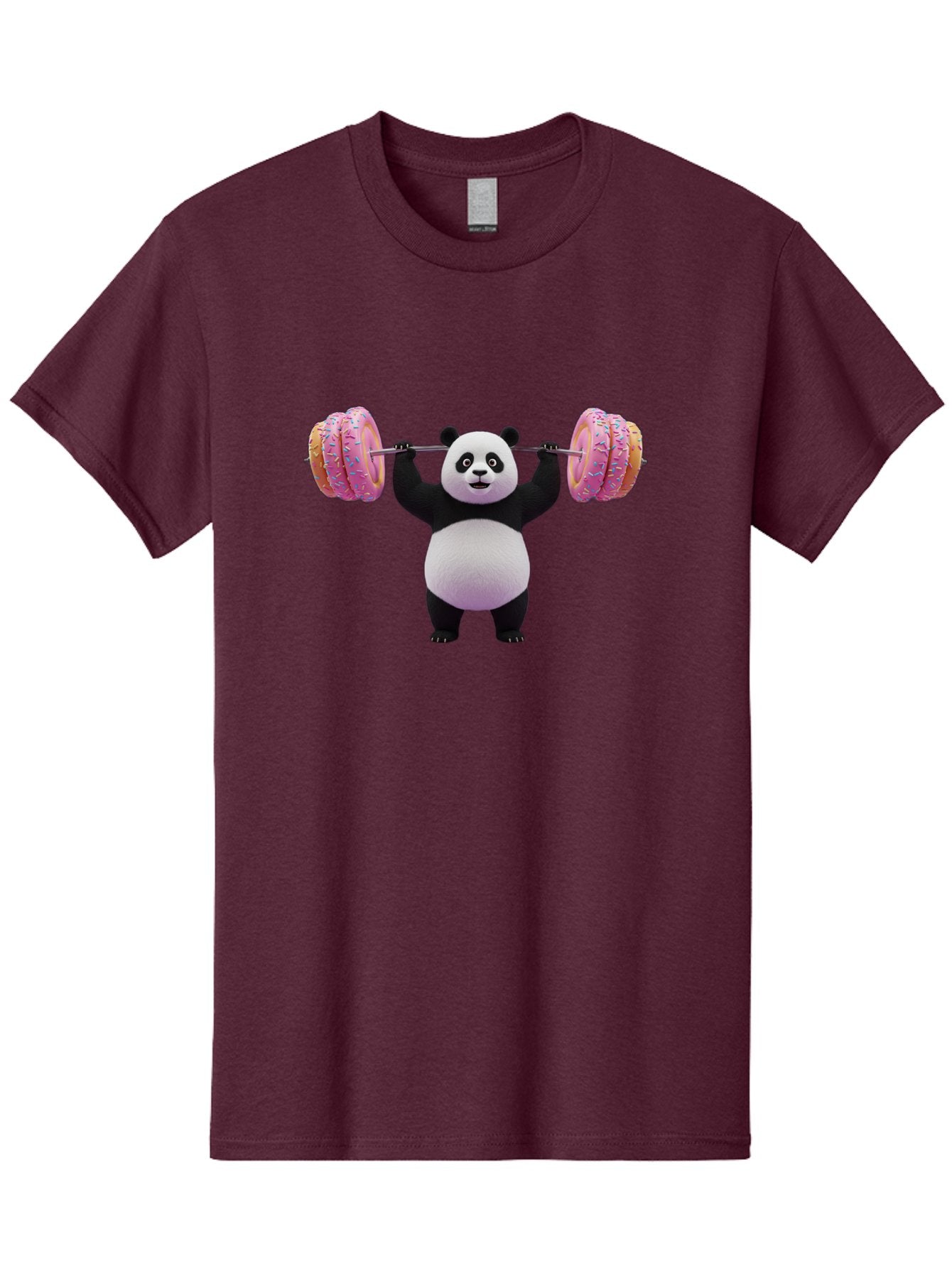 Panda-Lifting-Donuts-3 Men'S Graphic Tee, 100% Cotton, Comfortable Casual Summer Wear, Machine Washable, Vintage Camera, Old Camera, Antique Camera, Black Camera, Classic Photography, Photography Equipment, Nostalgic Device, Film Camera, Baf950