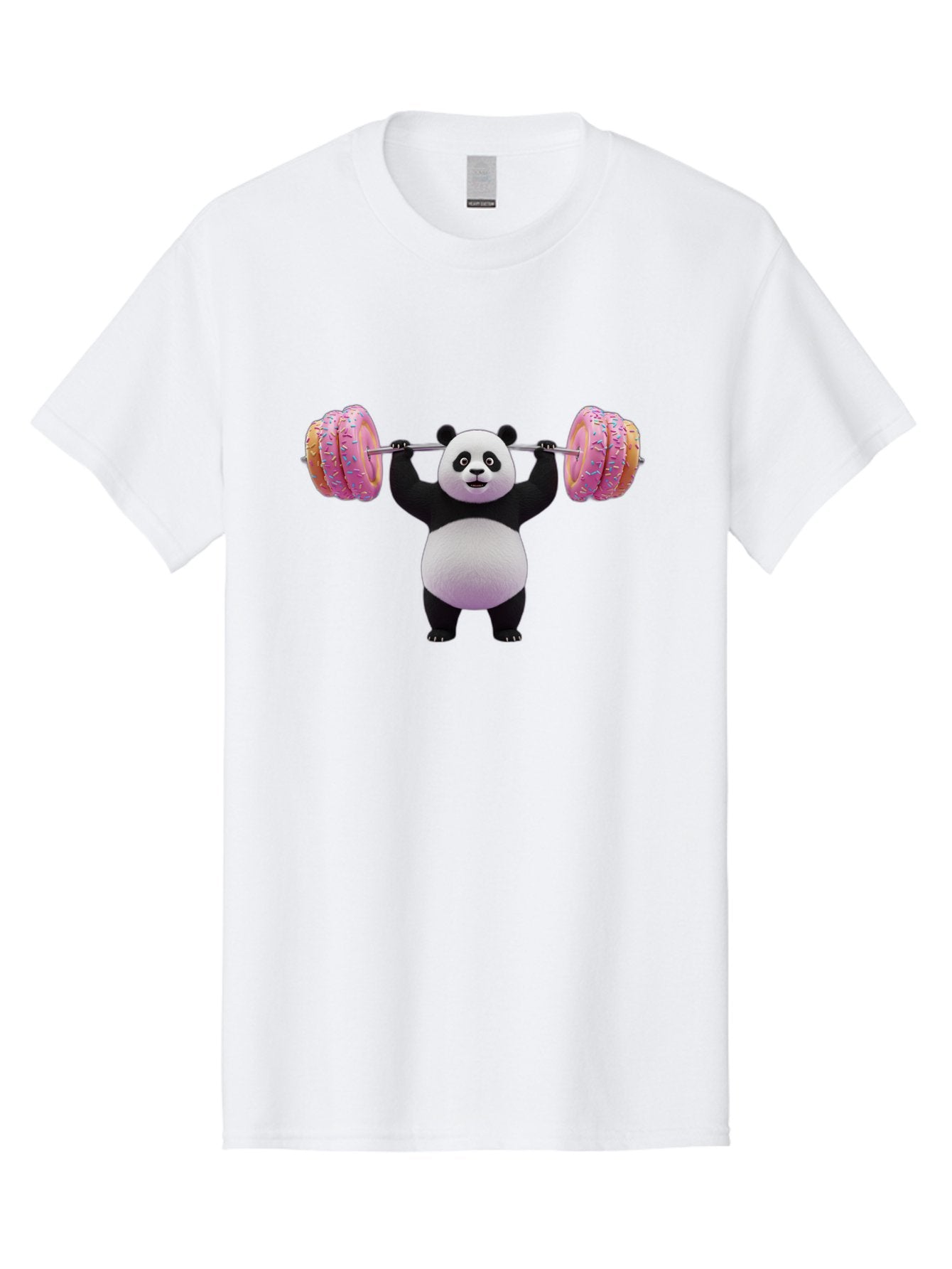 Panda-Lifting-Donuts-3 Men'S Graphic Tee, 100% Cotton, Comfortable Casual Summer Wear, Machine Washable, Vintage Camera, Old Camera, Antique Camera, Black Camera, Classic Photography, Photography Equipment, Nostalgic Device, Film Camera, Baf950 6