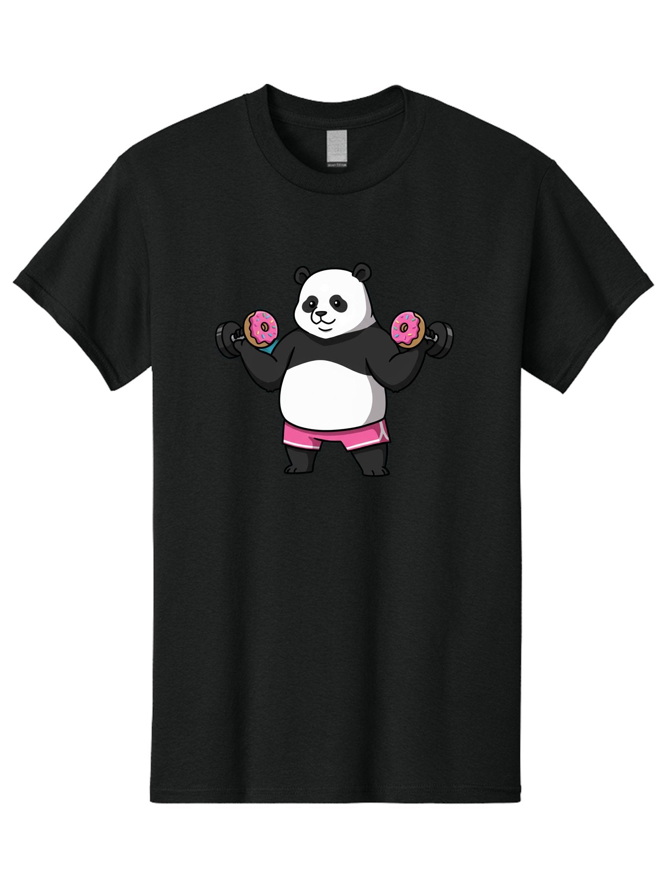 Panda-Lifting-Donuts-Dumbbells Men'S Graphic Tee, 100% Cotton, Comfortable Casual Summer Wear, Machine Washable, Vintage Camera, Old Camera, Antique Camera, Black Camera, Classic Photography, Photography Equipment, Nostalgic Device, Baf951 7