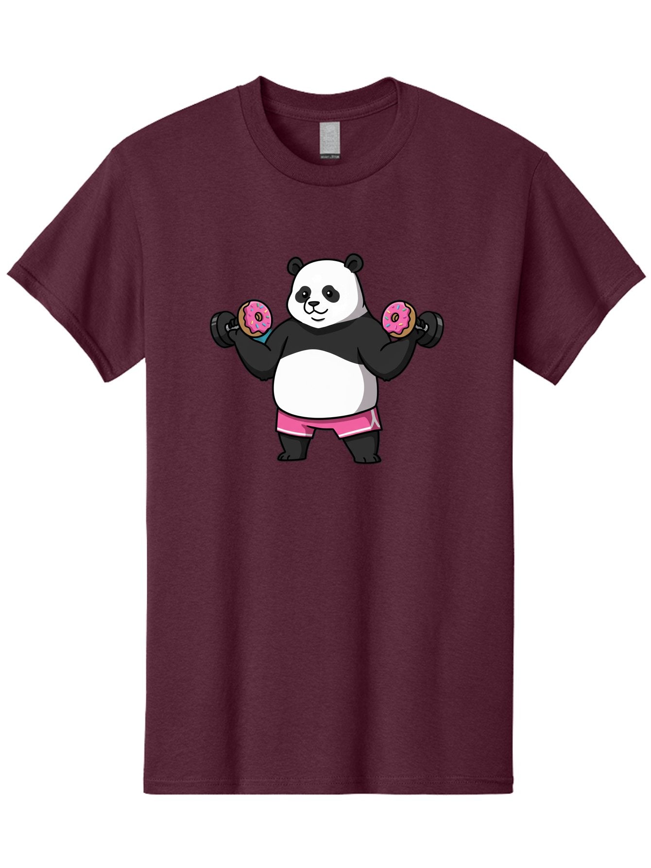 Panda-Lifting-Donuts-Dumbbells Men'S Graphic Tee, 100% Cotton, Comfortable Casual Summer Wear, Machine Washable, Vintage Camera, Old Camera, Antique Camera, Black Camera, Classic Photography, Photography Equipment, Nostalgic Device, Baf951 3
