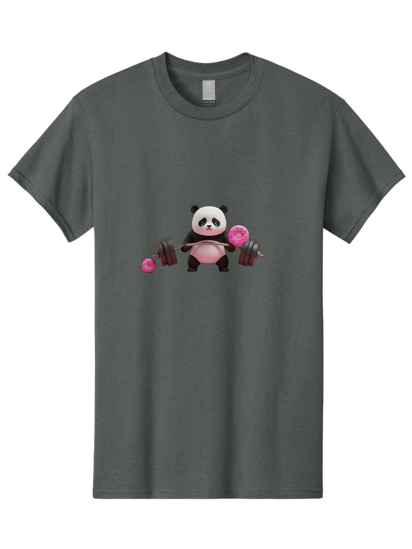 Panda-Lifting-Donuts Men'S Graphic Tee, 100% Cotton, Comfortable Casual Summer Wear, Machine Washable, Vintage Camera, Old Camera, Antique Camera, Black Camera, Classic Photography, Photography Equipment, Nostalgic Device, Film Camera, Baf952 7