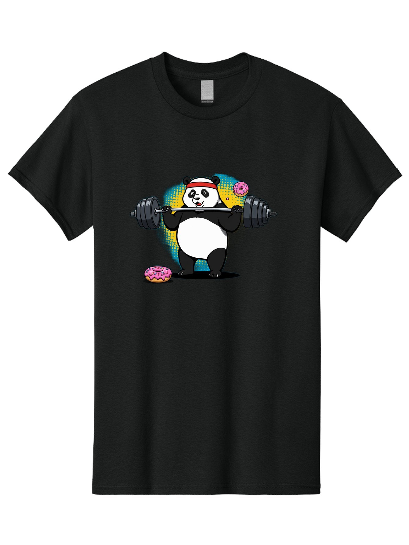 Panda-Lifting-Weights-2 Men'S Graphic Tee, 100% Cotton, Comfortable Casual Summer Wear, Machine Washable, Vintage Camera, Old Camera, Antique Camera, Black Camera, Classic Photography, Photography Equipment, Nostalgic Device, Film Camera, Baf954 5