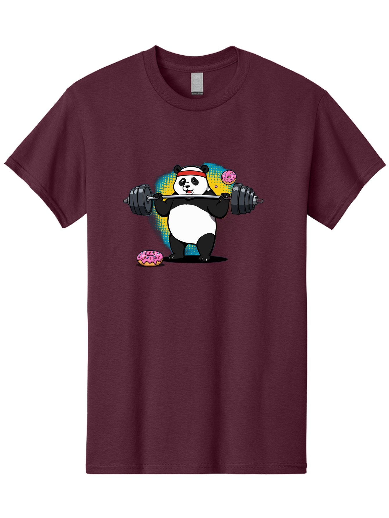 Panda-Lifting-Weights-2 Men'S Graphic Tee, 100% Cotton, Comfortable Casual Summer Wear, Machine Washable, Vintage Camera, Old Camera, Antique Camera, Black Camera, Classic Photography, Photography Equipment, Nostalgic Device, Film Camera, Baf954 4