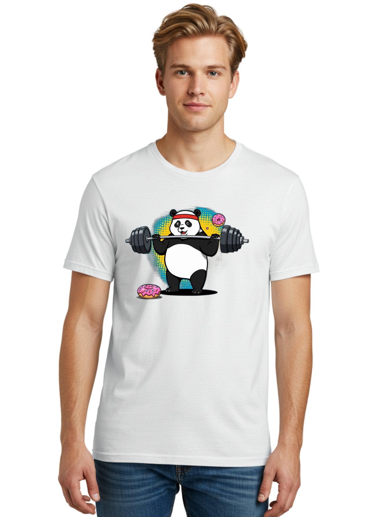 Panda-Lifting-Weights-2 Men'S Graphic Tee, 100% Cotton, Comfortable Casual Summer Wear, Machine Washable, Vintage Camera, Old Camera, Antique Camera, Black Camera, Classic Photography, Photography Equipment, Nostalgic Device, Film Camera, Baf954 20