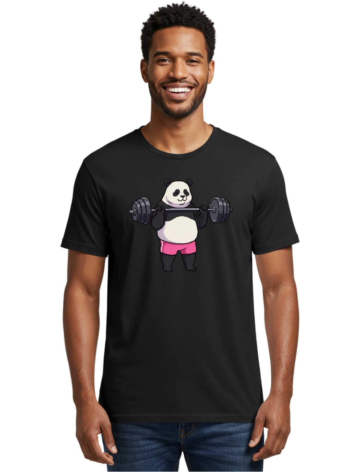 Panda-Lifting-Weights-3 Men'S Graphic Tee, 100% Cotton, Comfortable Casual Summer Wear, Machine Washable, Vintage Camera, Old Camera, Antique Camera, Black Camera, Classic Photography, Photography Equipment, Nostalgic Device, Film Camera, Baf955 23