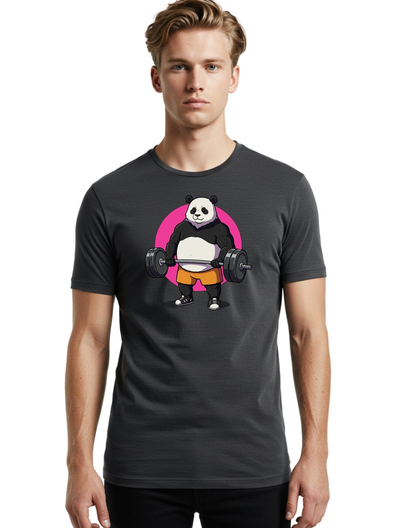 Panda-Lifting-Weights-4 Men'S Graphic Tee, 100% Cotton, Comfortable Casual Summer Wear, Machine Washable, Vintage Camera, Old Camera, Antique Camera, Black Camera, Classic Photography, Photography Equipment, Nostalgic Device, Film Camera, Baf956 23