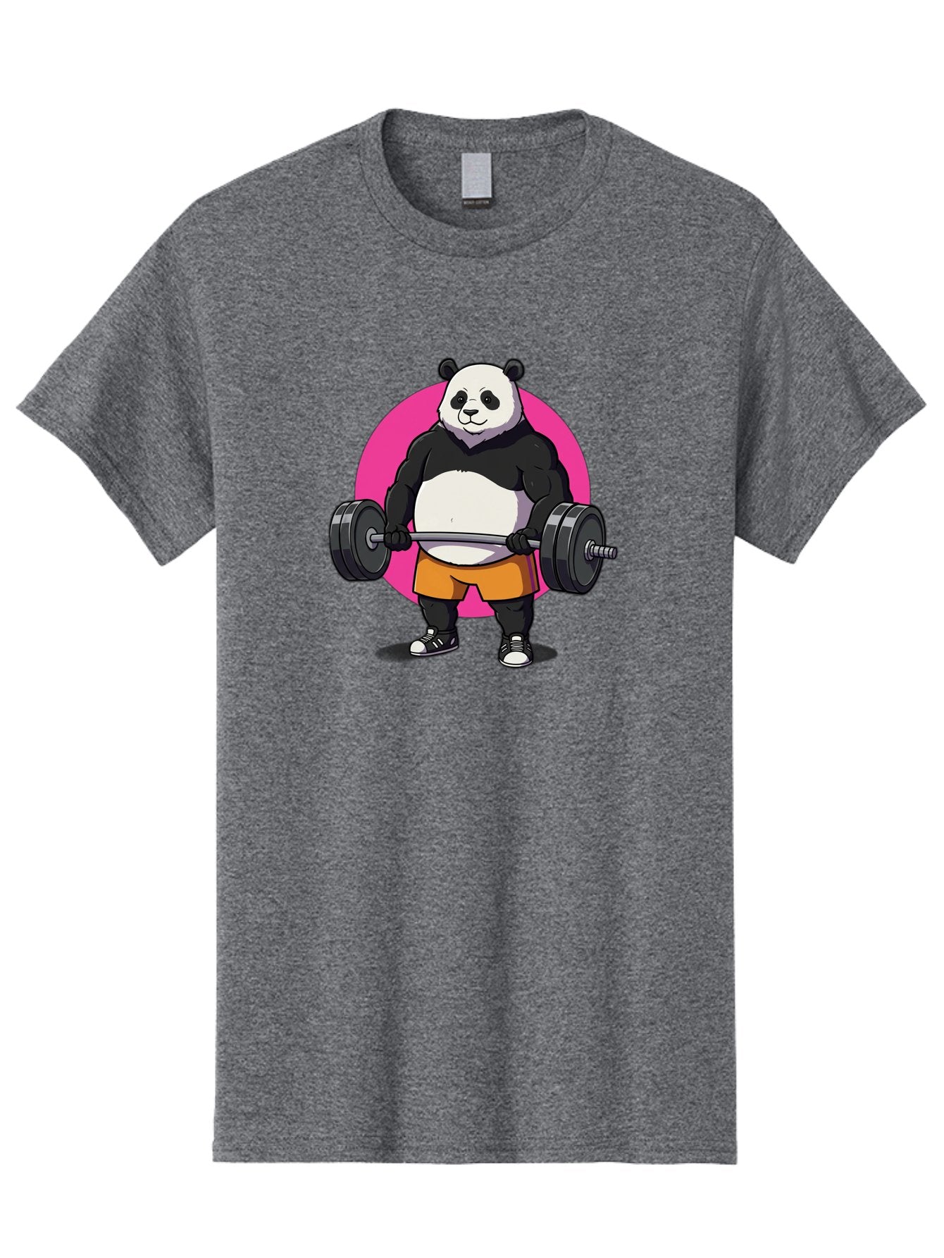 Panda-Lifting-Weights-4 Men'S Graphic Tee, 100% Cotton, Comfortable Casual Summer Wear, Machine Washable, Vintage Camera, Old Camera, Antique Camera, Black Camera, Classic Photography, Photography Equipment, Nostalgic Device, Film Camera, Baf956 4