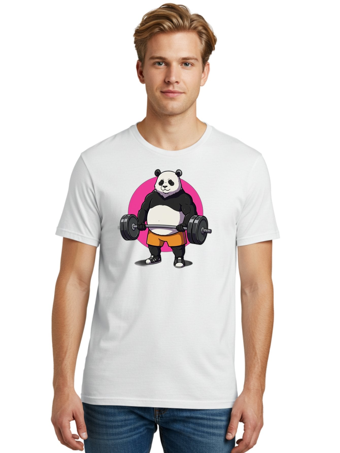 Panda-Lifting-Weights-4 Men'S Graphic Tee, 100% Cotton, Comfortable Casual Summer Wear, Machine Washable, Vintage Camera, Old Camera, Antique Camera, Black Camera, Classic Photography, Photography Equipment, Nostalgic Device, Film Camera, Baf956 17
