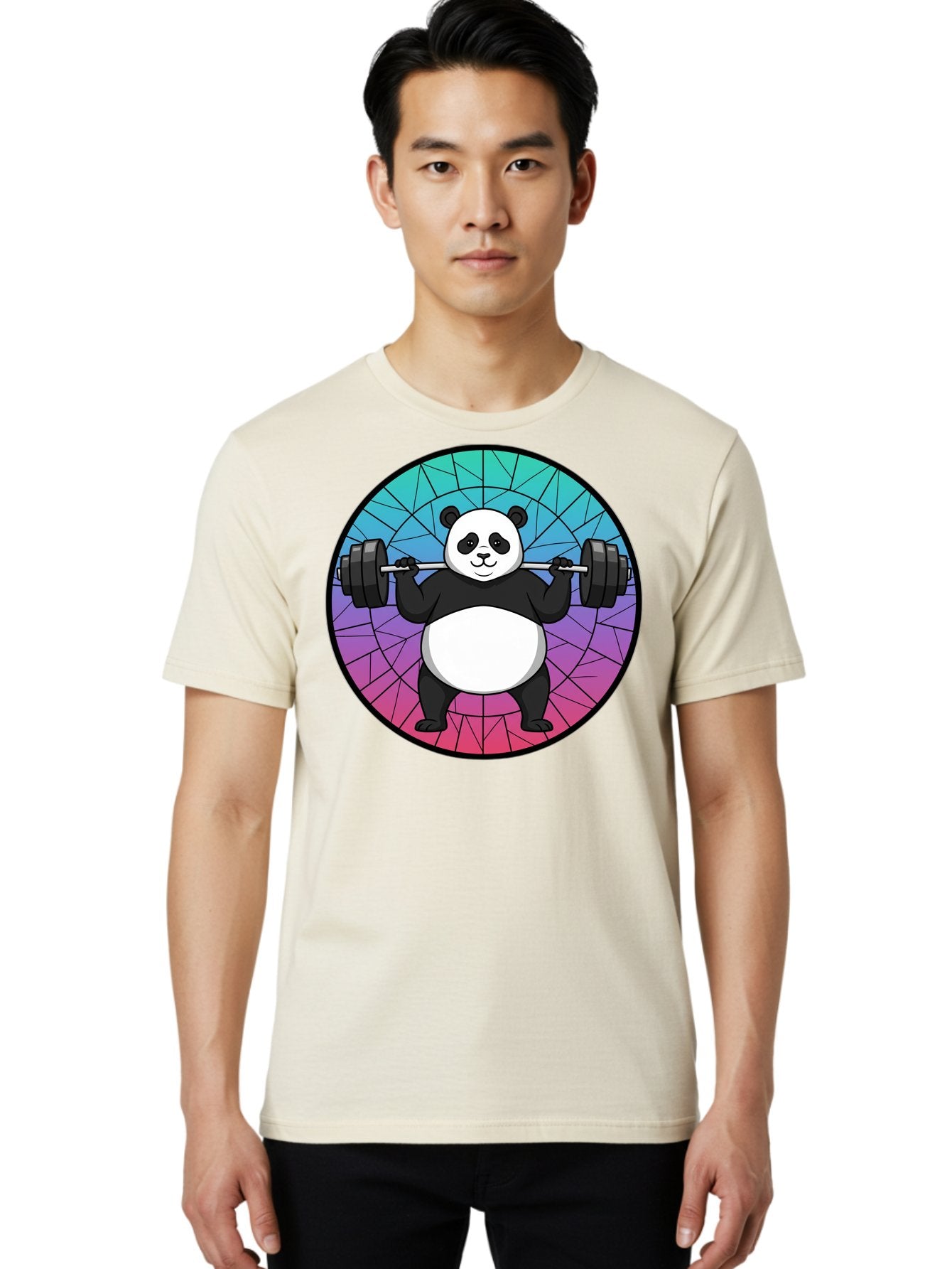 Panda-Lifting-Weights-6 Men'S Graphic Tee, 100% Cotton, Comfortable Casual Summer Wear, Machine Washable, Vintage Camera, Old Camera, Antique Camera, Black Camera, Classic Photography, Photography Equipment, Nostalgic Device, Film Camera, Baf958 18