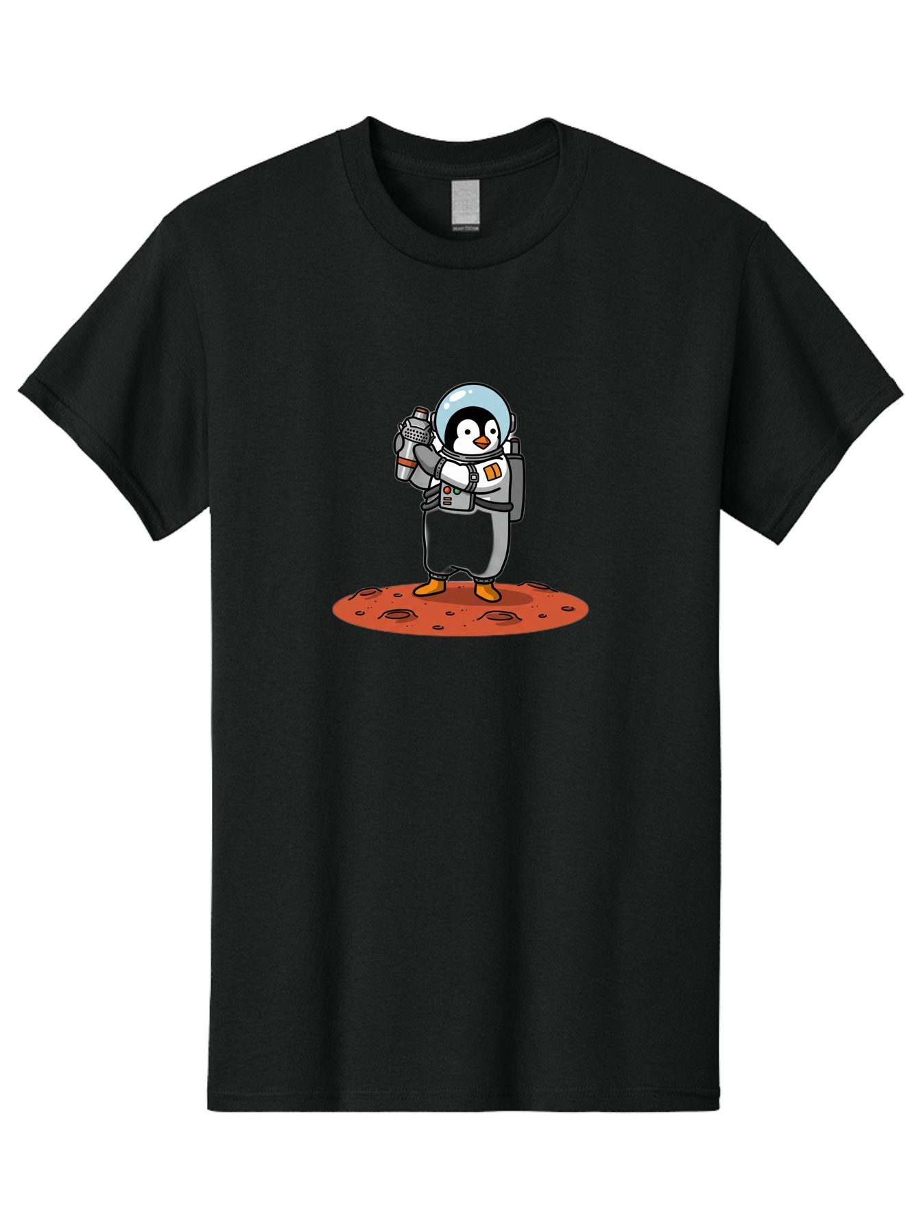 Penguin-Astronaut Men'S Graphic Tee, 100% Cotton, Comfortable Casual Summer Wear, Machine Washable, Vintage Camera, Old Camera, Antique Camera, Black Camera, Classic Photography, Photography Equipment, Nostalgic Device, Film Camera, Camera Art Baf965