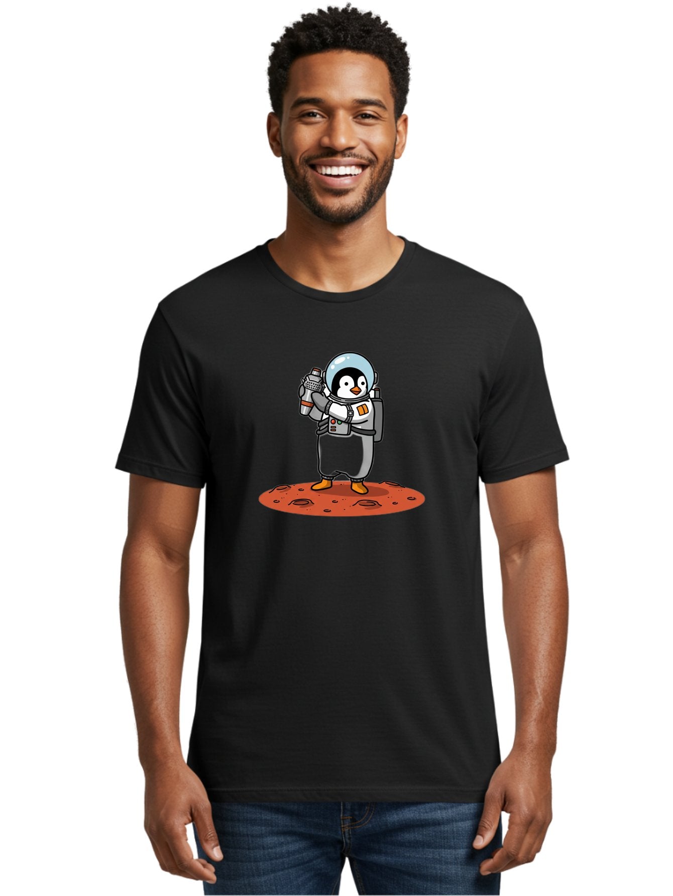 Penguin-Astronaut Men'S Graphic Tee, 100% Cotton, Comfortable Casual Summer Wear, Machine Washable, Vintage Camera, Old Camera, Antique Camera, Black Camera, Classic Photography, Photography Equipment, Nostalgic Device, Film Camera, Camera Art Baf965 19