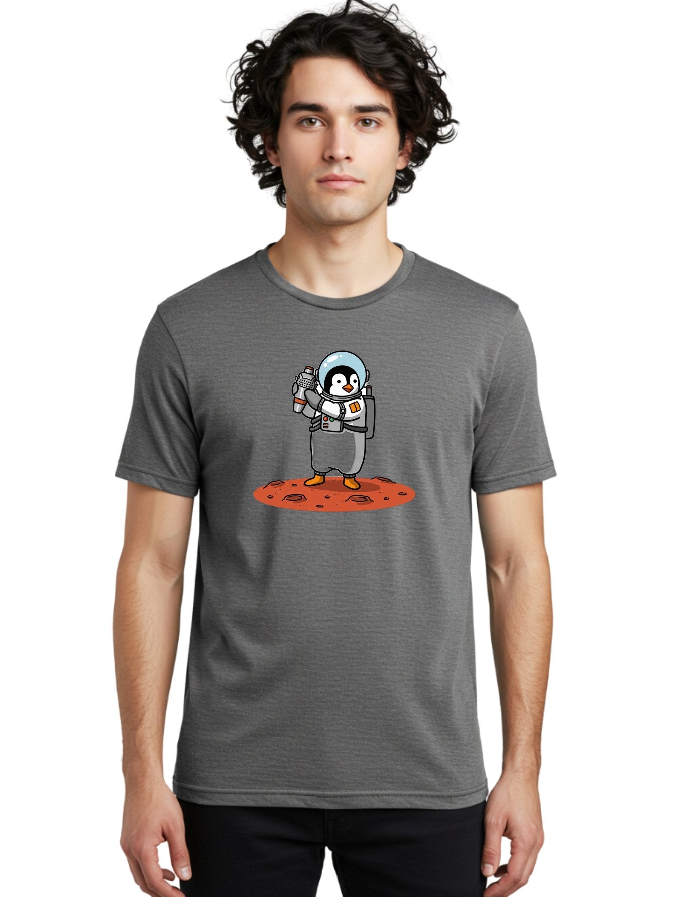 Penguin-Astronaut Men'S Graphic Tee, 100% Cotton, Comfortable Casual Summer Wear, Machine Washable, Vintage Camera, Old Camera, Antique Camera, Black Camera, Classic Photography, Photography Equipment, Nostalgic Device, Film Camera, Camera Art Baf965 25