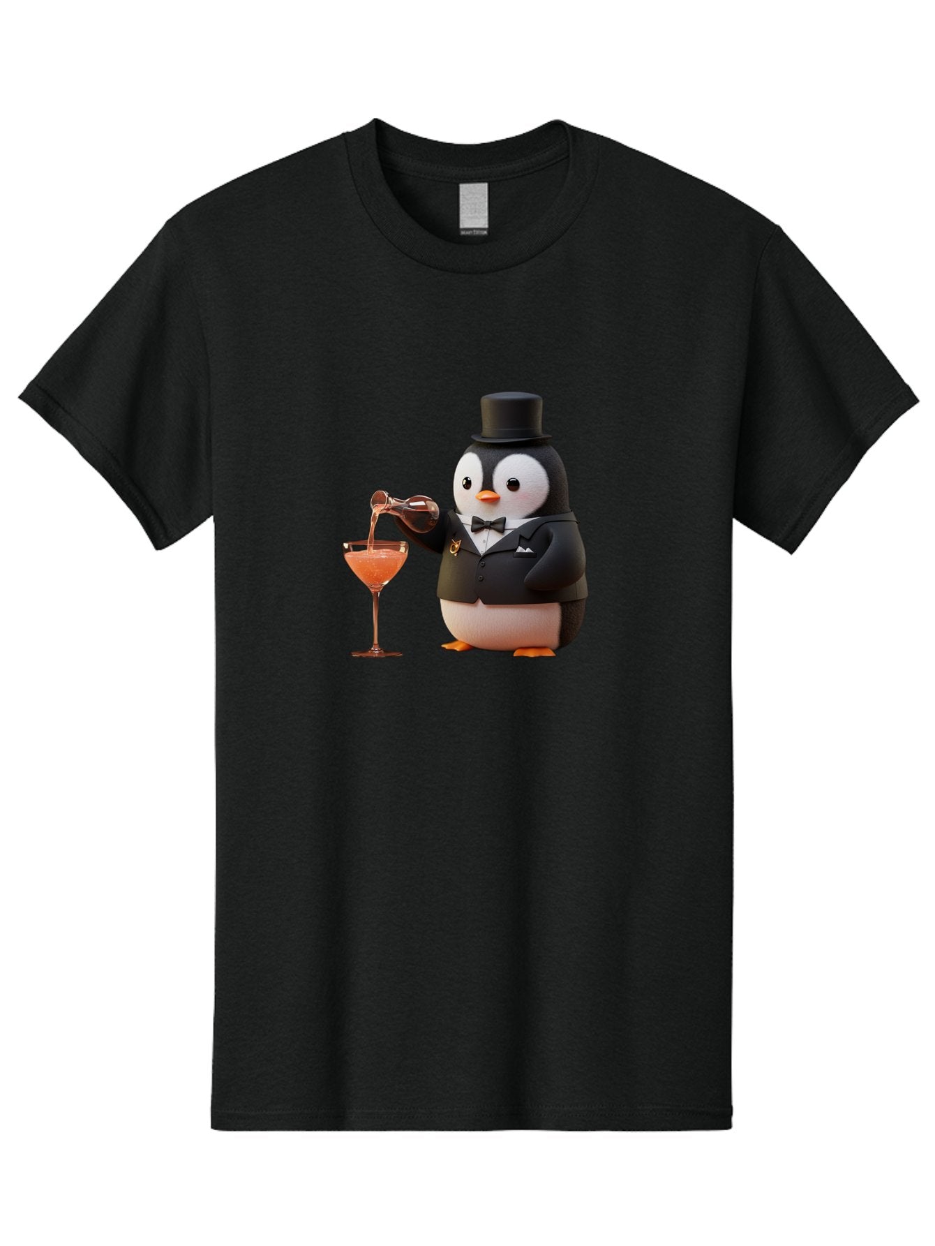 Penguin-Bartender-1 Men'S Graphic Tee, 100% Cotton, Comfortable Casual Summer Wear, Machine Washable, Vintage Camera, Old Camera, Antique Camera, Black Camera, Classic Photography, Photography Equipment, Nostalgic Device, Film Camera, Baf966 5