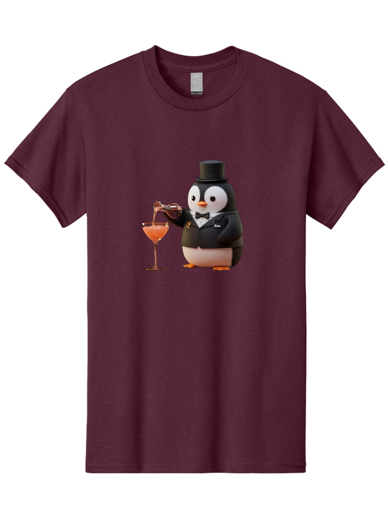Penguin-Bartender-1 Men'S Graphic Tee, 100% Cotton, Comfortable Casual Summer Wear, Machine Washable, Vintage Camera, Old Camera, Antique Camera, Black Camera, Classic Photography, Photography Equipment, Nostalgic Device, Film Camera, Baf966 3