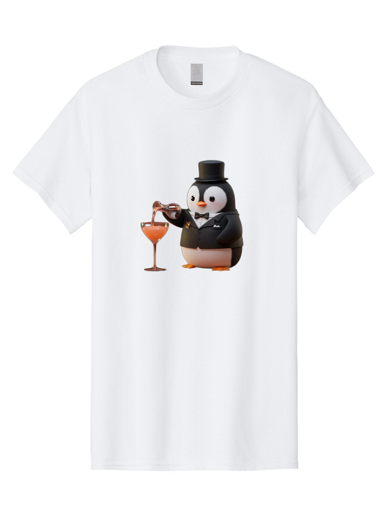 Penguin-Bartender-1 Men'S Graphic Tee, 100% Cotton, Comfortable Casual Summer Wear, Machine Washable, Vintage Camera, Old Camera, Antique Camera, Black Camera, Classic Photography, Photography Equipment, Nostalgic Device, Film Camera, Baf966