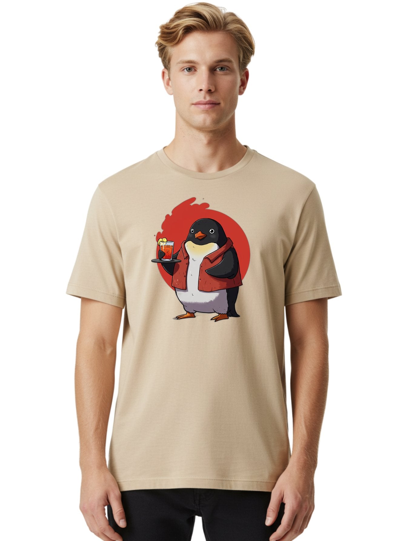 Penguin-Bartender-10 Men'S Graphic Tee, 100% Cotton, Comfortable Casual Summer Wear, Machine Washable, Vintage Camera, Old Camera, Antique Camera, Black Camera, Classic Photography, Photography Equipment, Nostalgic Device, Film Camera, Baf967 25