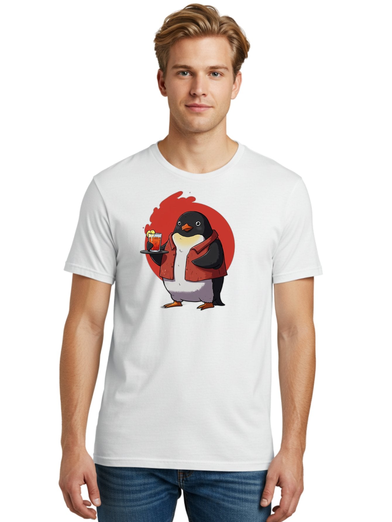 Penguin-Bartender-10 Men'S Graphic Tee, 100% Cotton, Comfortable Casual Summer Wear, Machine Washable, Vintage Camera, Old Camera, Antique Camera, Black Camera, Classic Photography, Photography Equipment, Nostalgic Device, Film Camera, Baf967 24