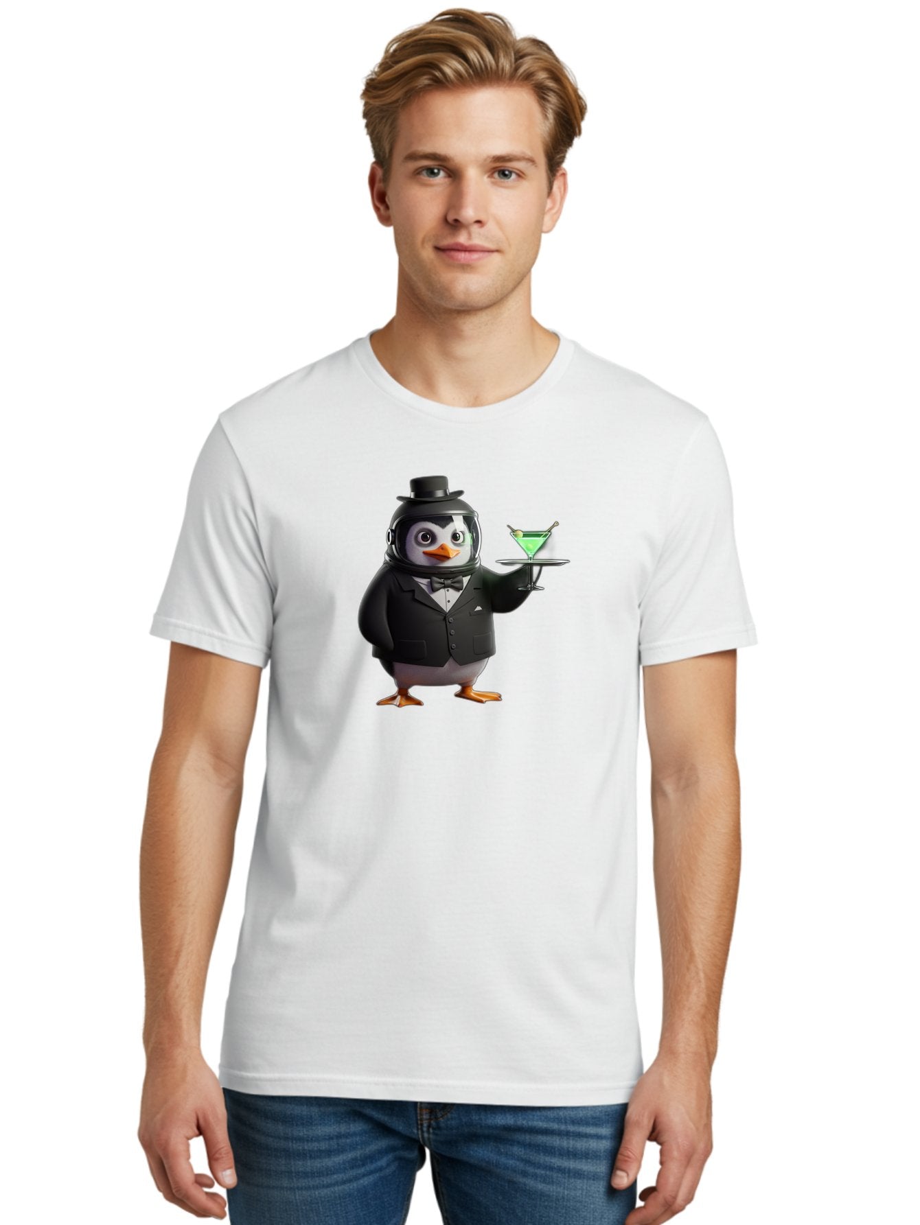 Penguin-Bartender-12 Men'S Graphic Tee, 100% Cotton, Comfortable Casual Summer Wear, Machine Washable, Vintage Camera, Old Camera, Antique Camera, Black Camera, Classic Photography, Photography Equipment, Nostalgic Device, Film Camera, Baf969 30