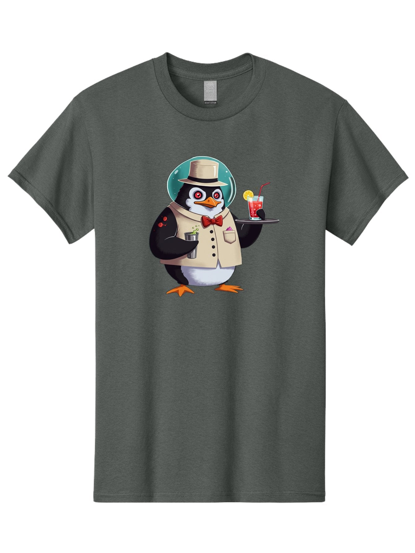 Penguin-Bartender-13 Men'S Graphic Tee, 100% Cotton, Comfortable Casual Summer Wear, Machine Washable, Vintage Camera, Old Camera, Antique Camera, Black Camera, Classic Photography, Photography Equipment, Nostalgic Device, Film Camera, Baf970