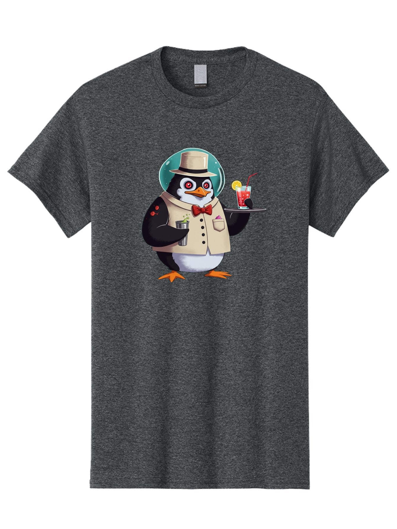 Penguin-Bartender-13 Men'S Graphic Tee, 100% Cotton, Comfortable Casual Summer Wear, Machine Washable, Vintage Camera, Old Camera, Antique Camera, Black Camera, Classic Photography, Photography Equipment, Nostalgic Device, Film Camera, Baf970 6