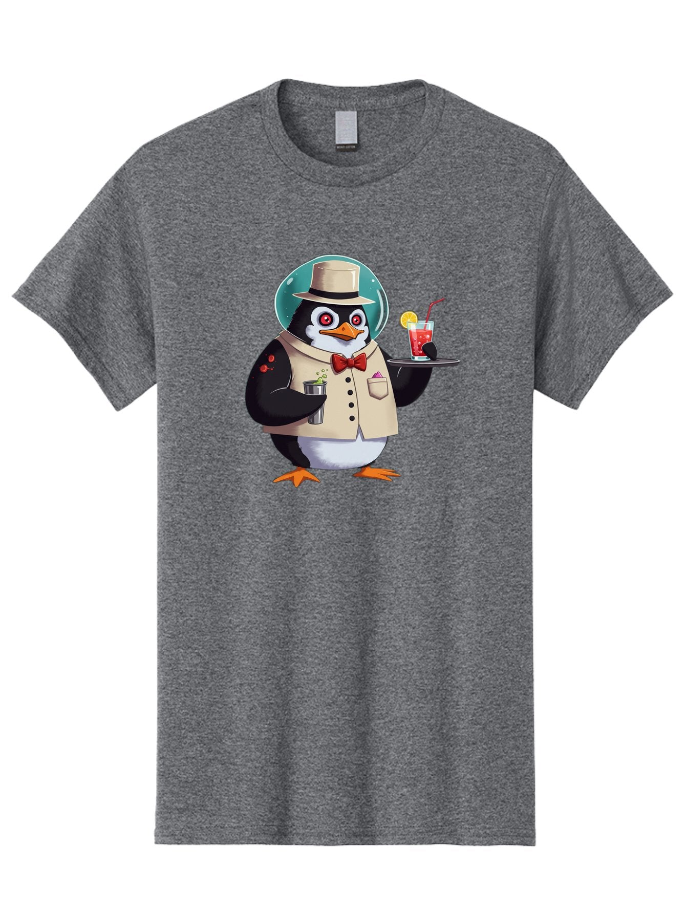 Penguin-Bartender-13 Men'S Graphic Tee, 100% Cotton, Comfortable Casual Summer Wear, Machine Washable, Vintage Camera, Old Camera, Antique Camera, Black Camera, Classic Photography, Photography Equipment, Nostalgic Device, Film Camera, Baf970 15