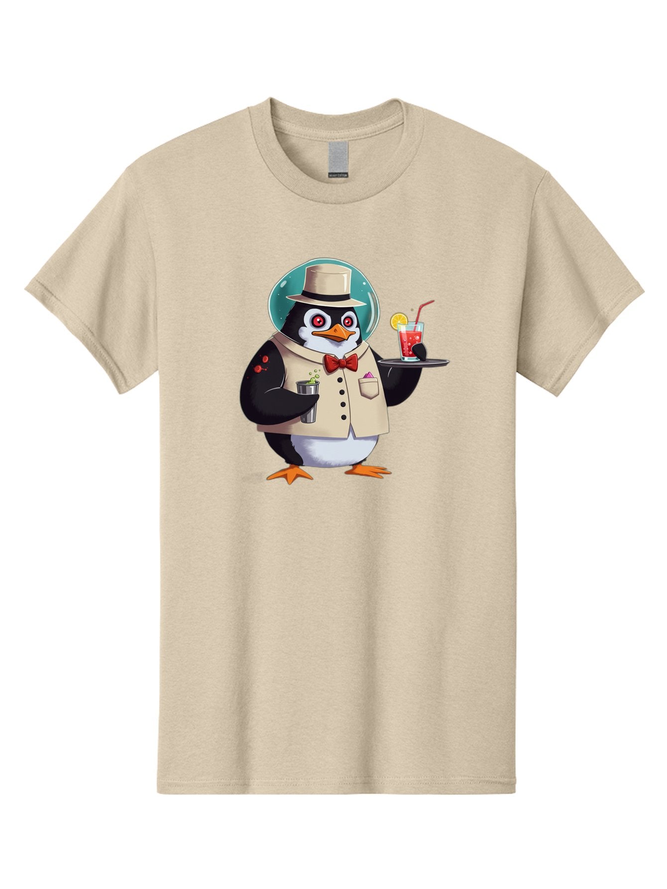 Penguin-Bartender-13 Men'S Graphic Tee, 100% Cotton, Comfortable Casual Summer Wear, Machine Washable, Vintage Camera, Old Camera, Antique Camera, Black Camera, Classic Photography, Photography Equipment, Nostalgic Device, Film Camera, Baf970 3