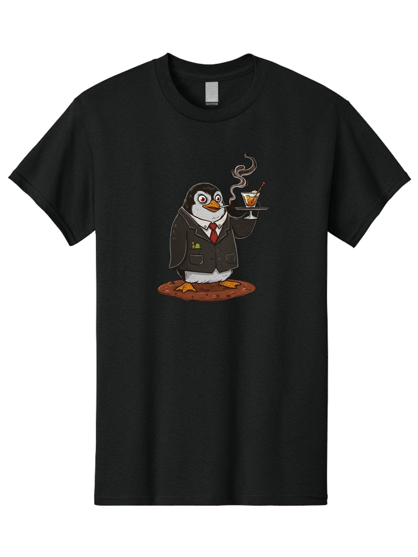Penguin-Bartender-14 Men'S Graphic Tee, 100% Cotton, Comfortable Casual Summer Wear, Machine Washable, Vintage Camera, Old Camera, Antique Camera, Black Camera, Classic Photography, Photography Equipment, Nostalgic Device, Film Camera, Baf971