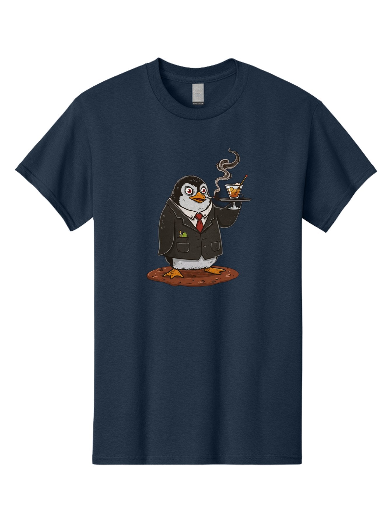 Penguin-Bartender-14 Men'S Graphic Tee, 100% Cotton, Comfortable Casual Summer Wear, Machine Washable, Vintage Camera, Old Camera, Antique Camera, Black Camera, Classic Photography, Photography Equipment, Nostalgic Device, Film Camera, Baf971 5