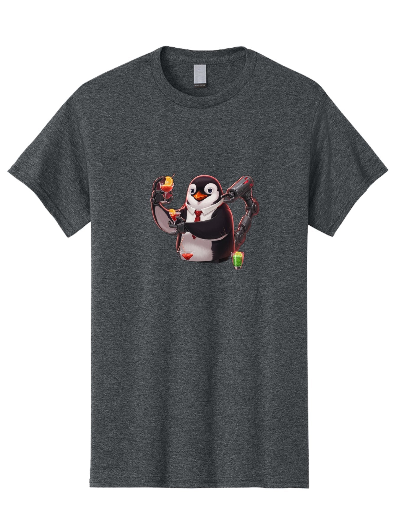 Penguin-Bartender-2 Men'S Graphic Tee, 100% Cotton, Comfortable Casual Summer Wear, Machine Washable, Vintage Camera, Old Camera, Antique Camera, Black Camera, Classic Photography, Photography Equipment, Nostalgic Device, Film Camera, Baf972 7