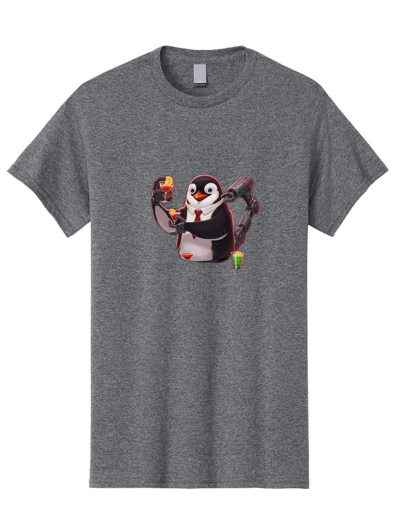 Penguin-Bartender-2 Men'S Graphic Tee, 100% Cotton, Comfortable Casual Summer Wear, Machine Washable, Vintage Camera, Old Camera, Antique Camera, Black Camera, Classic Photography, Photography Equipment, Nostalgic Device, Film Camera, Baf972 4