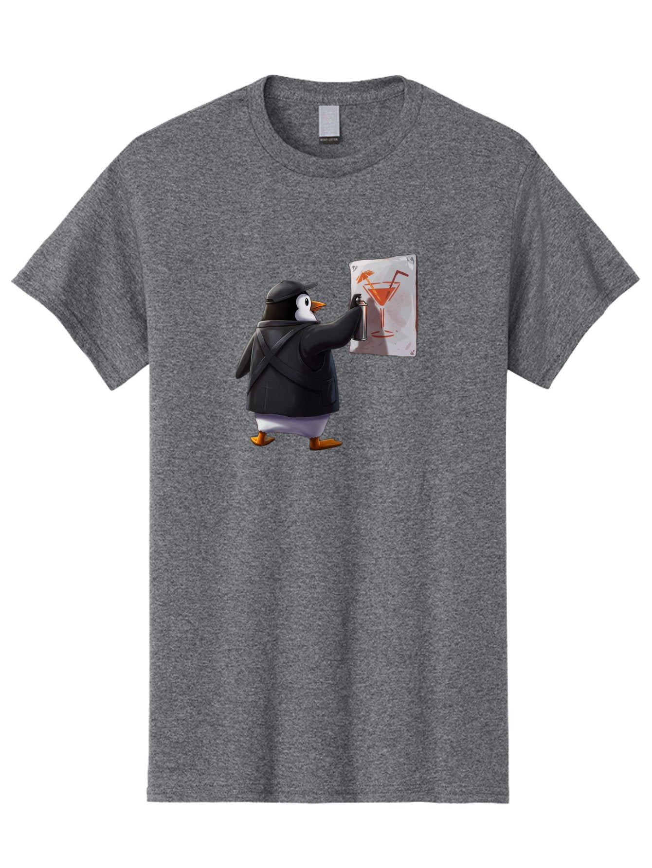 Penguin-Bartender-5 Men'S Graphic Tee, 100% Cotton, Comfortable Casual Summer Wear, Machine Washable, Vintage Camera, Old Camera, Antique Camera, Black Camera, Classic Photography, Photography Equipment, Nostalgic Device, Film Camera, Baf975 11