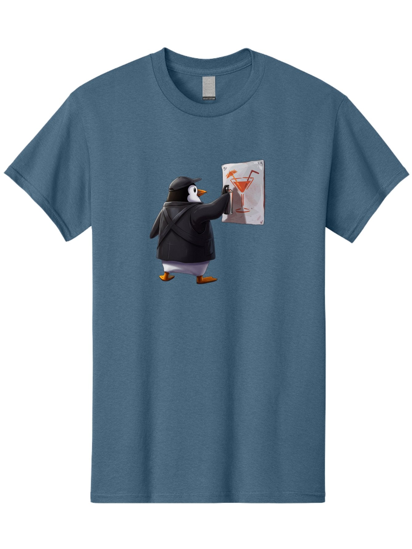 Penguin-Bartender-5 Men'S Graphic Tee, 100% Cotton, Comfortable Casual Summer Wear, Machine Washable, Vintage Camera, Old Camera, Antique Camera, Black Camera, Classic Photography, Photography Equipment, Nostalgic Device, Film Camera, Baf975 8