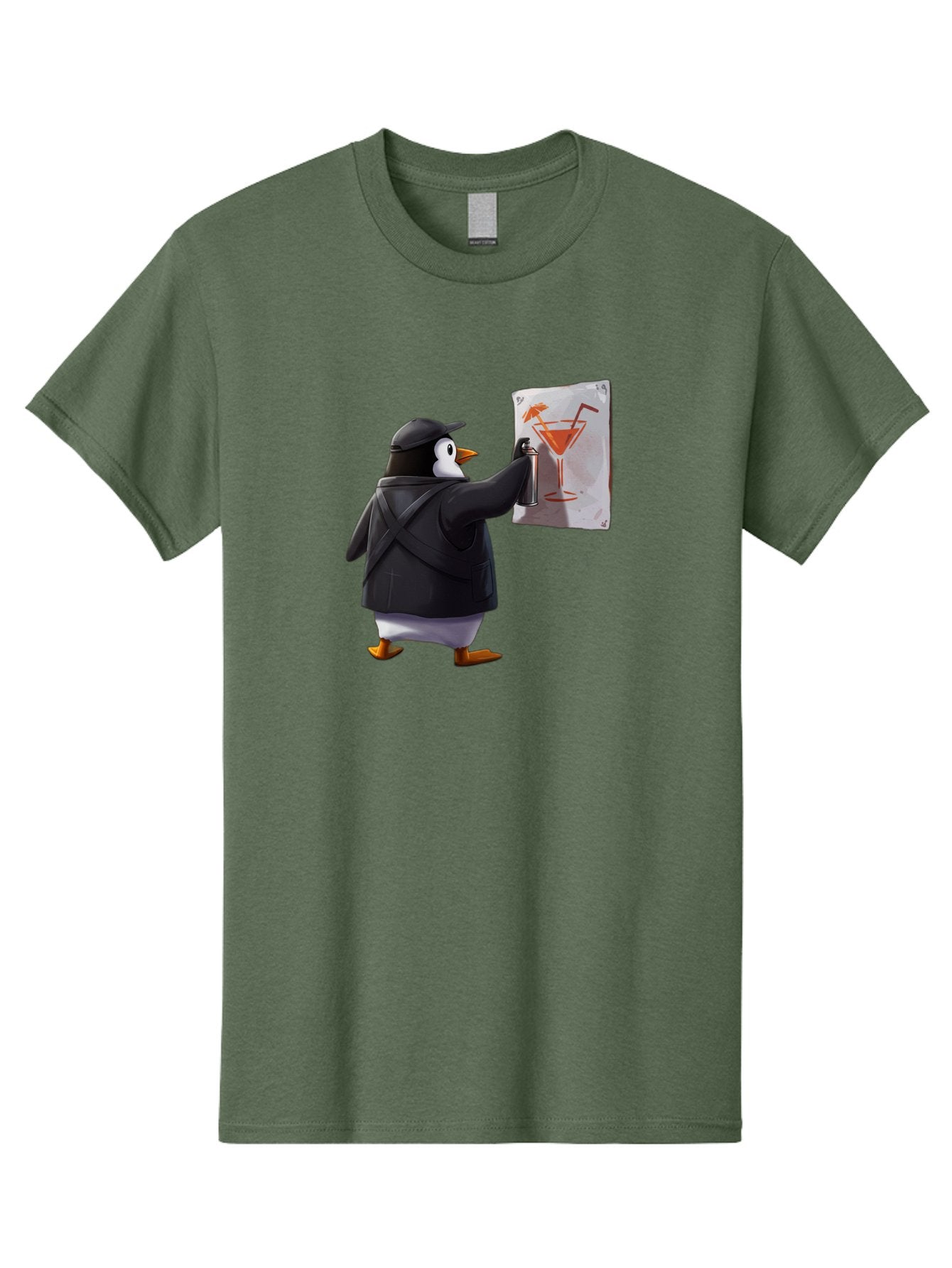 Penguin-Bartender-5 Men'S Graphic Tee, 100% Cotton, Comfortable Casual Summer Wear, Machine Washable, Vintage Camera, Old Camera, Antique Camera, Black Camera, Classic Photography, Photography Equipment, Nostalgic Device, Film Camera, Baf975 10
