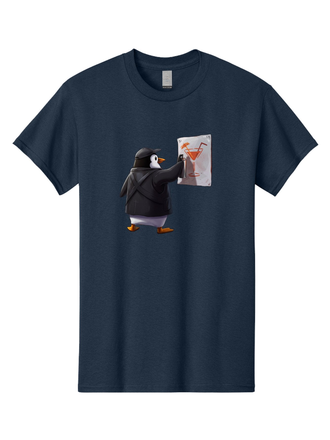 Penguin-Bartender-5 Men'S Graphic Tee, 100% Cotton, Comfortable Casual Summer Wear, Machine Washable, Vintage Camera, Old Camera, Antique Camera, Black Camera, Classic Photography, Photography Equipment, Nostalgic Device, Film Camera, Baf975 6