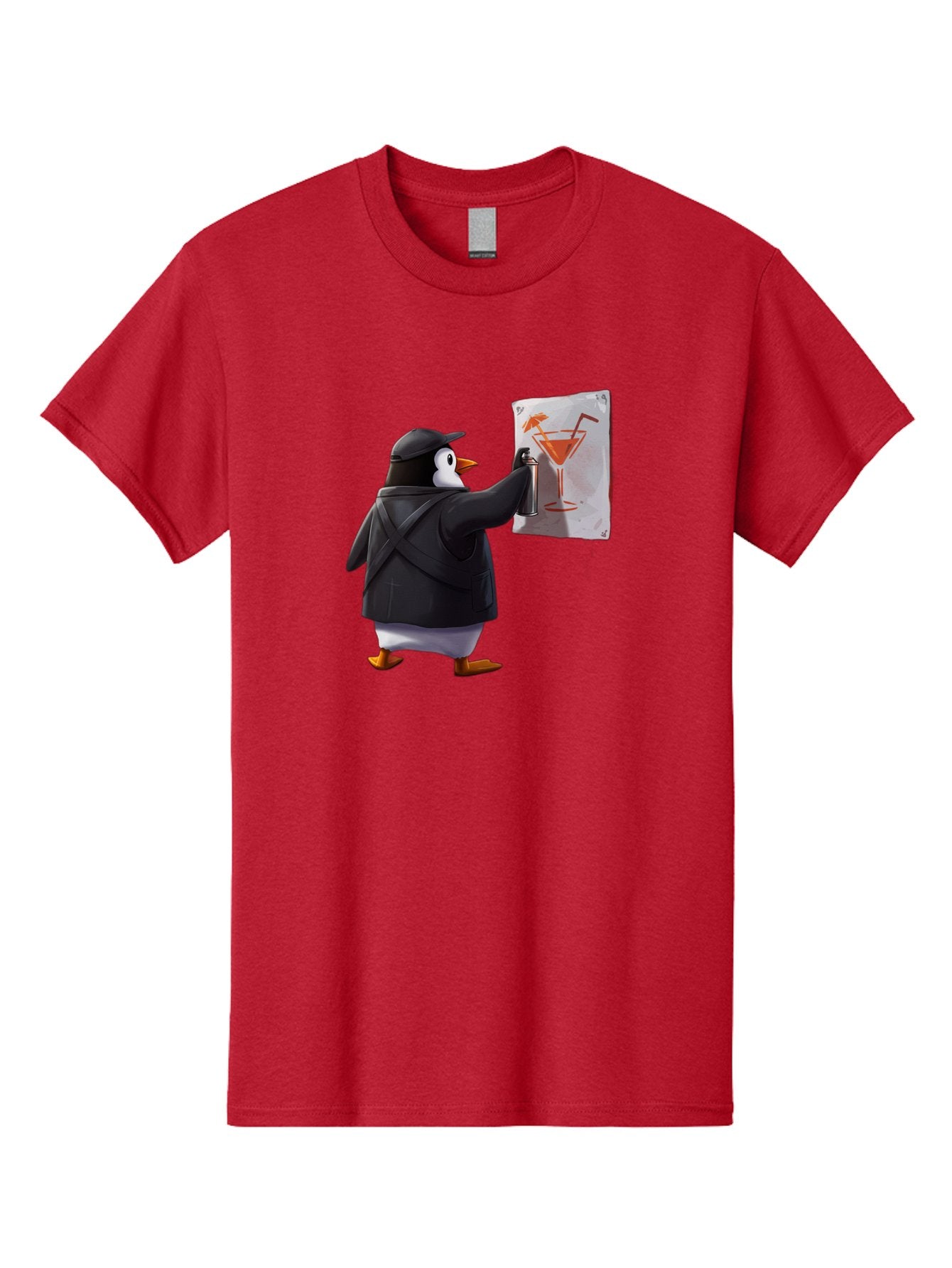 Penguin-Bartender-5 Men'S Graphic Tee, 100% Cotton, Comfortable Casual Summer Wear, Machine Washable, Vintage Camera, Old Camera, Antique Camera, Black Camera, Classic Photography, Photography Equipment, Nostalgic Device, Film Camera, Baf975 15