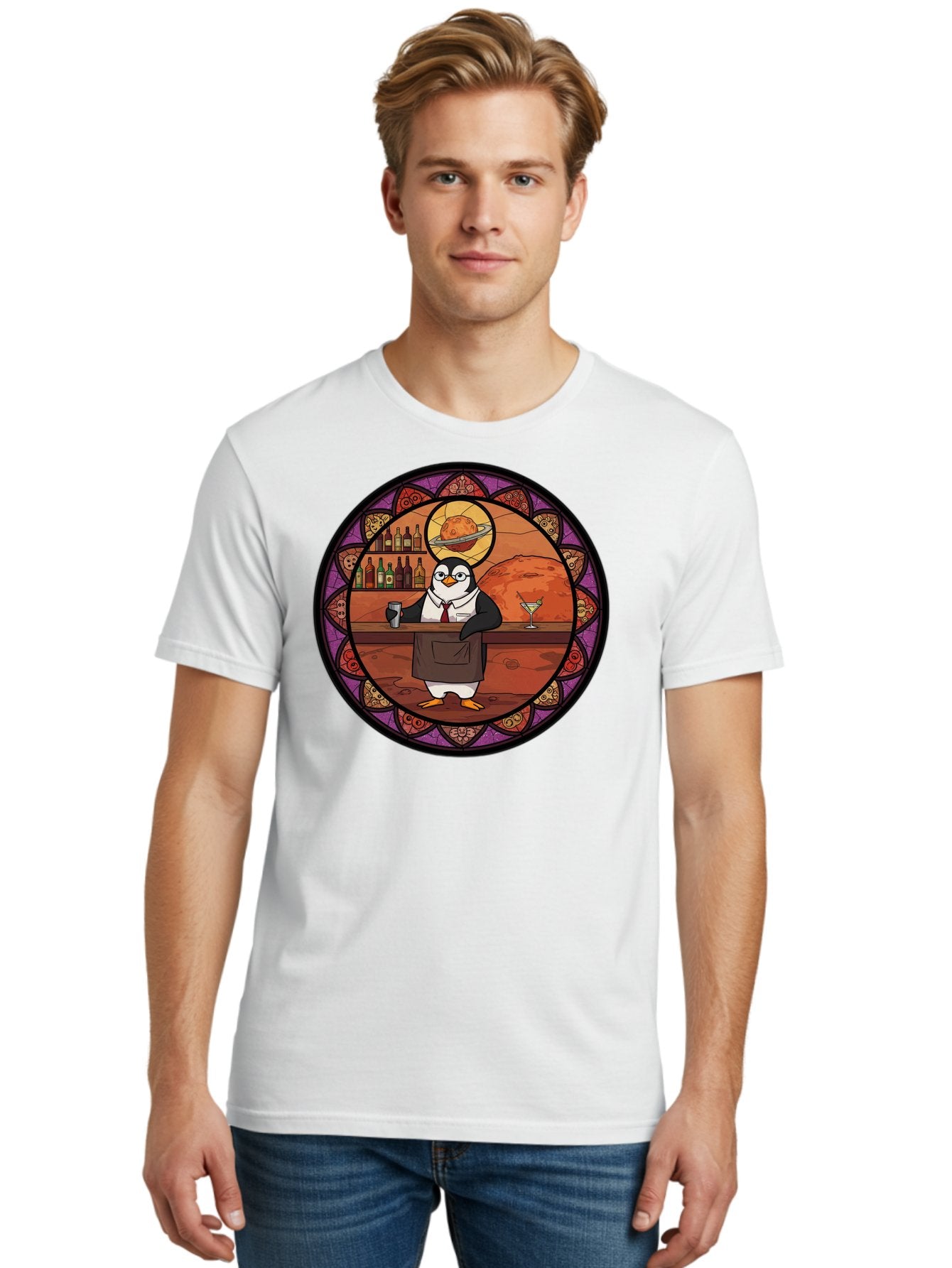 Penguin-Bartender-6 Men'S Graphic Tee, 100% Cotton, Comfortable Casual Summer Wear, Machine Washable, Vintage Camera, Old Camera, Antique Camera, Black Camera, Classic Photography, Photography Equipment, Nostalgic Device, Film Camera, Baf976 22