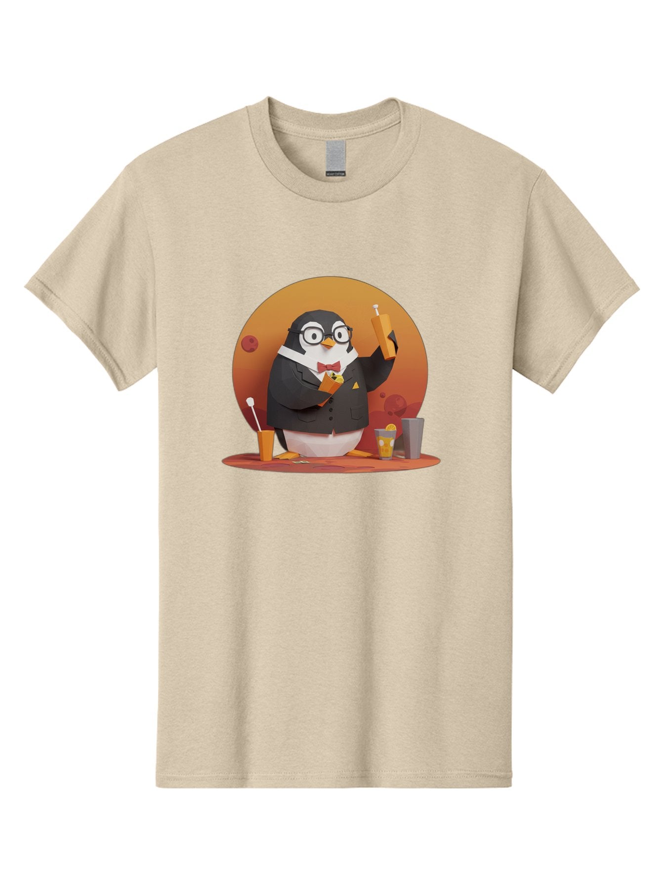 Penguin-Bartender-7 Men'S Graphic Tee, 100% Cotton, Comfortable Casual Summer Wear, Machine Washable, Vintage Camera, Old Camera, Antique Camera, Black Camera, Classic Photography, Photography Equipment, Nostalgic Device, Film Camera, Baf977 12