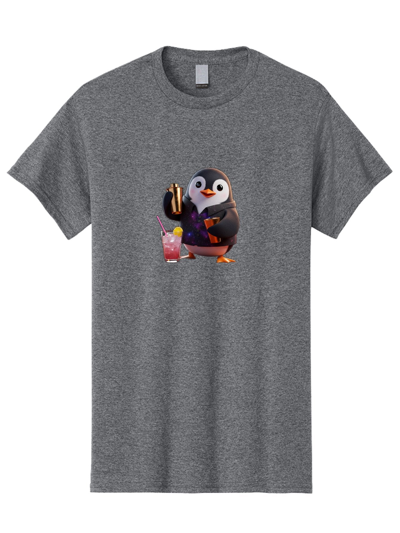 Penguin-Bartender-8 Men'S Graphic Tee, 100% Cotton, Comfortable Casual Summer Wear, Machine Washable, Vintage Camera, Old Camera, Antique Camera, Black Camera, Classic Photography, Photography Equipment, Nostalgic Device, Film Camera, Baf978 6