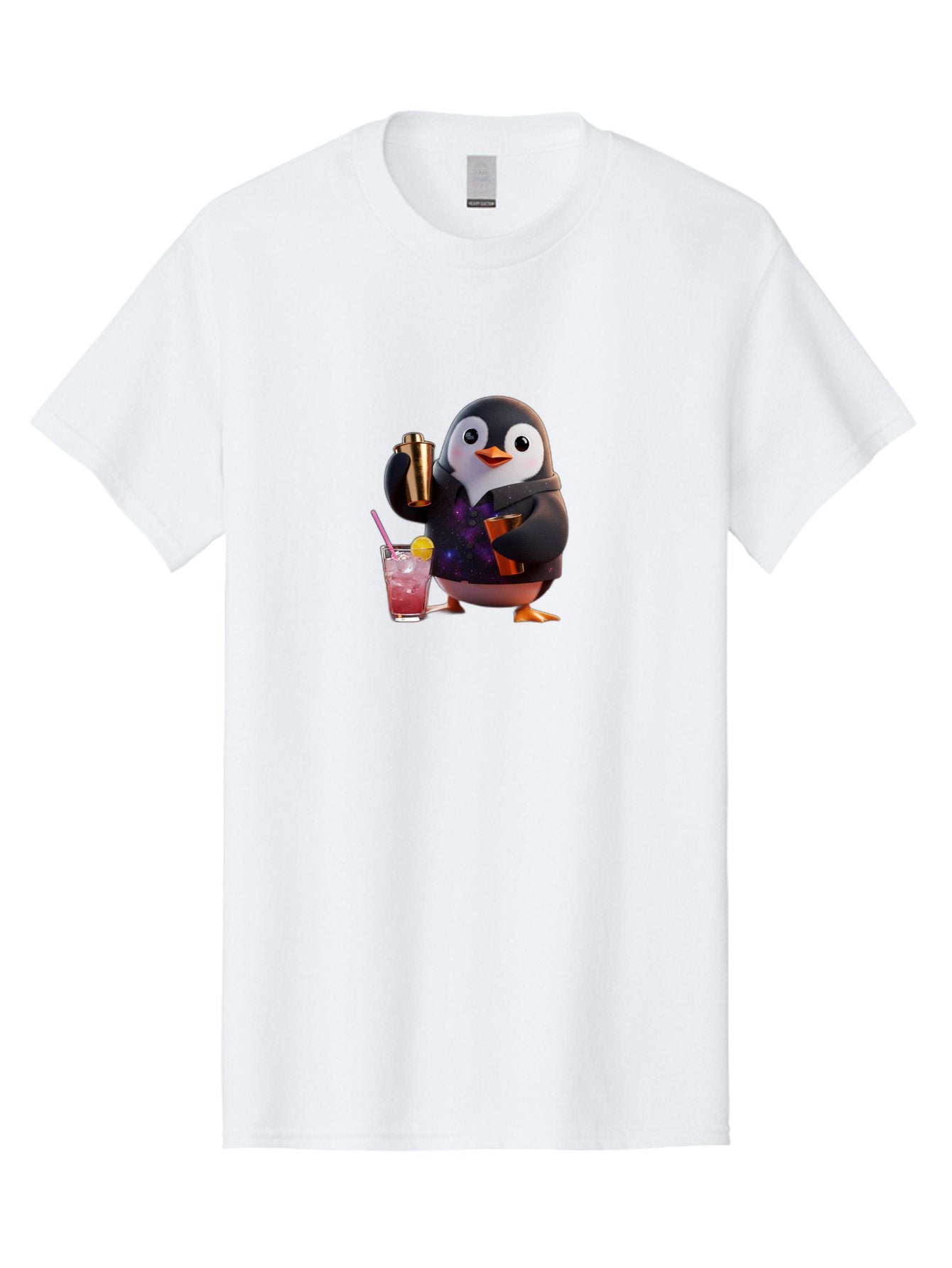 Penguin-Bartender-8 Men'S Graphic Tee, 100% Cotton, Comfortable Casual Summer Wear, Machine Washable, Vintage Camera, Old Camera, Antique Camera, Black Camera, Classic Photography, Photography Equipment, Nostalgic Device, Film Camera, Baf978 8